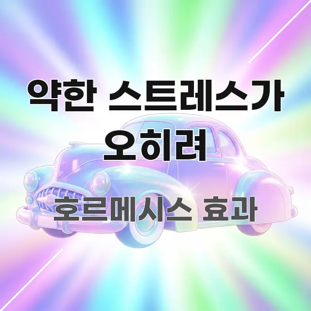 약한 스트레스가 오히려 한 번에 이해되는 핵심 키워드 시각화 이미지