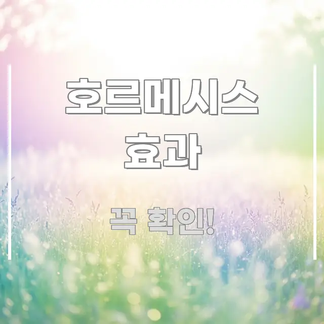 호르메시스 효과 이해하기 쉬운 텍스트 포스터 이미지 - 설명을 돕는 이미지