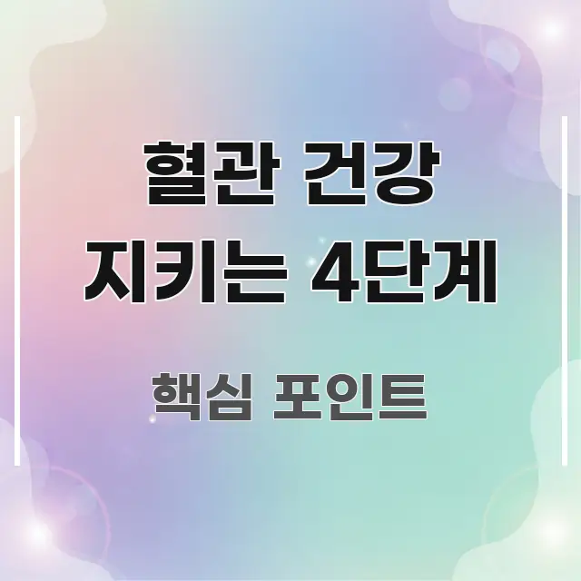 혈관 건강 지키는 4단계 쉽게 따라할 수 있는 블로그 포스트 커버 이미지 - 내용 요약을 위한 이미지